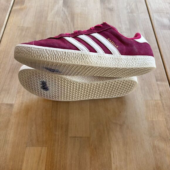 Adidas Originals Gazelle Classic College Red Maroon White Shoes wm 7.5 Youth 5.5 - Picture 5 of 9